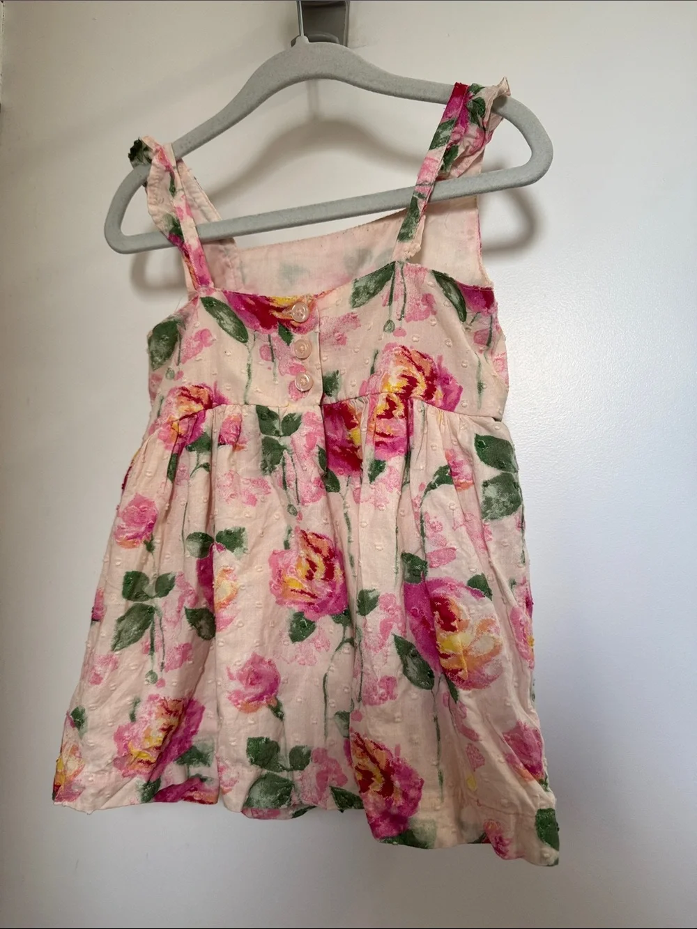 Gymboree Pink Floral Bow-Front Sundress